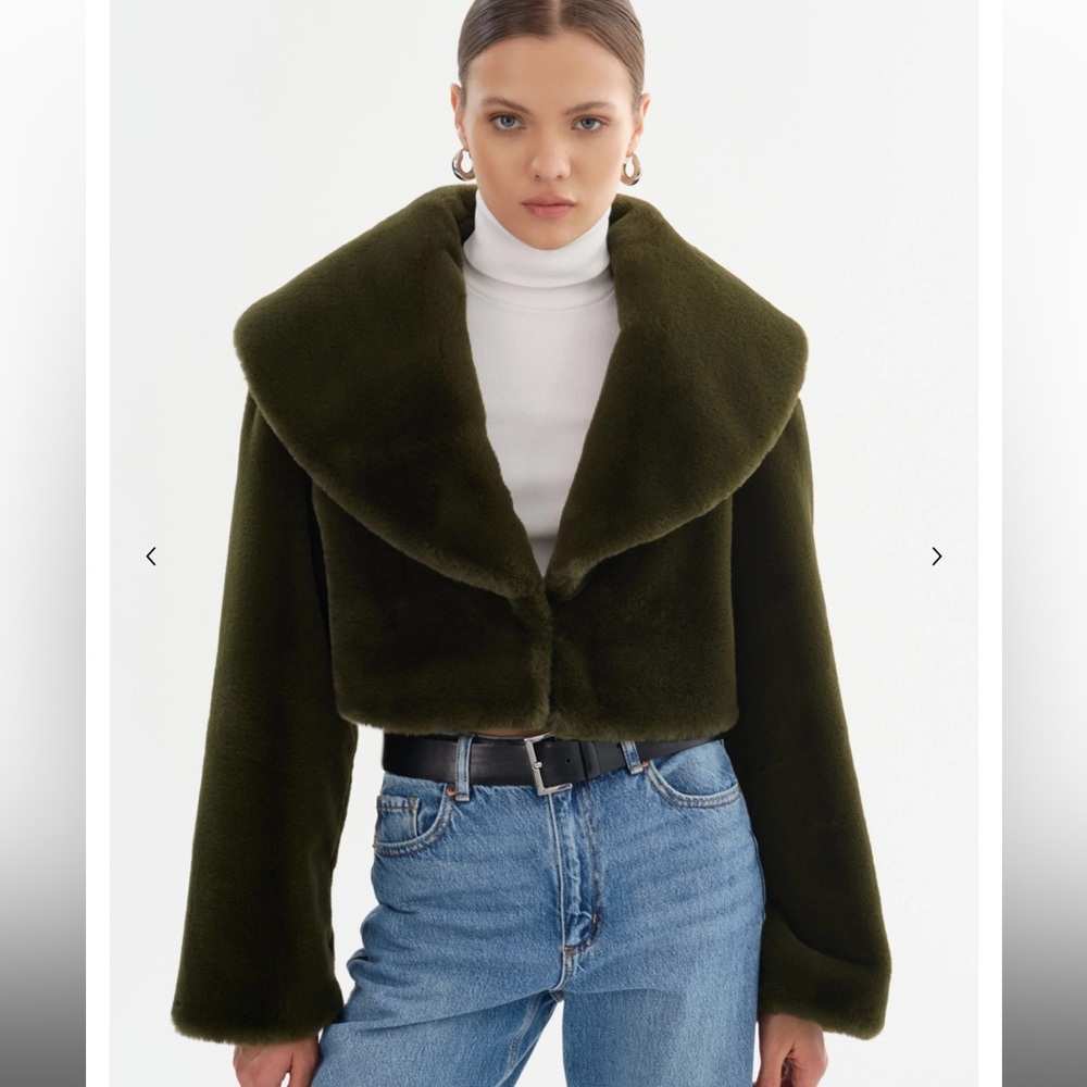 LAMARQUE Danika Faux Fur Crop Jacket